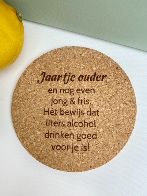 set onderzetters jarig