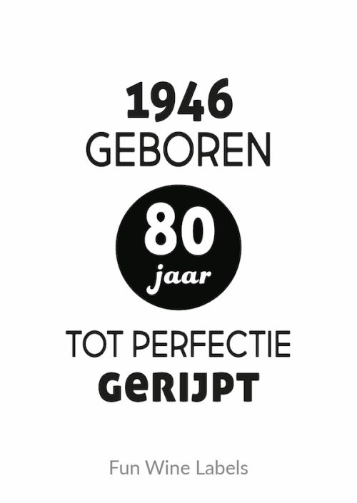 Verjaardag Etiket Leeftijd