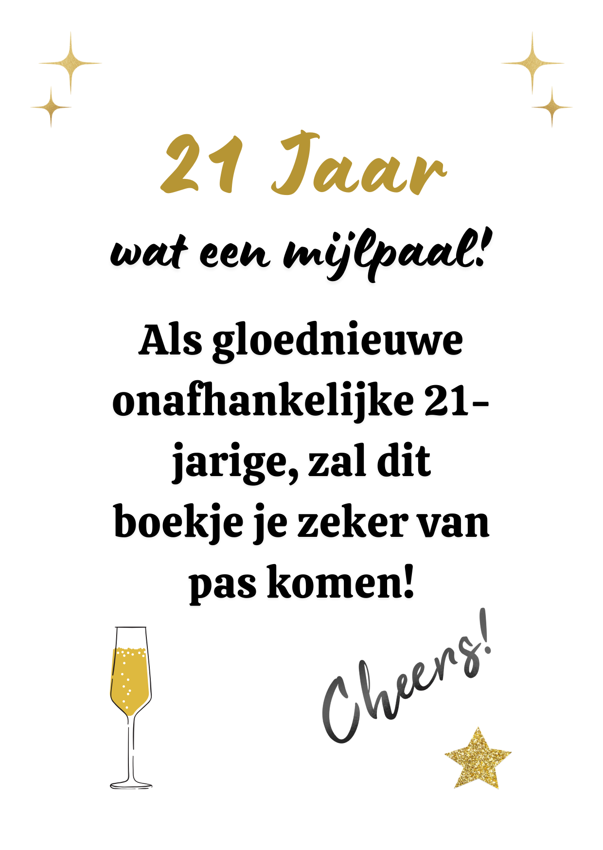 Bonboekje 21 Jaar Vrouw, is een geweldig cadeau voor iemand die 21 wordt en eventueel een 21 jaar diner houdt.