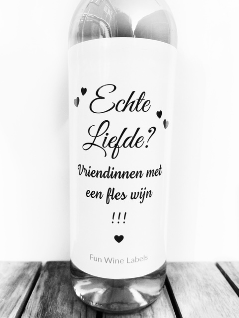 Wijnetiket Vriendinnen