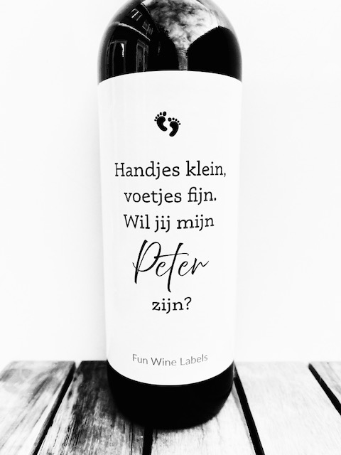 Wijnetiket Peter