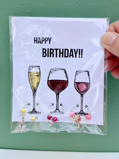 Wijnglas Markers Birthday (3 stuks)