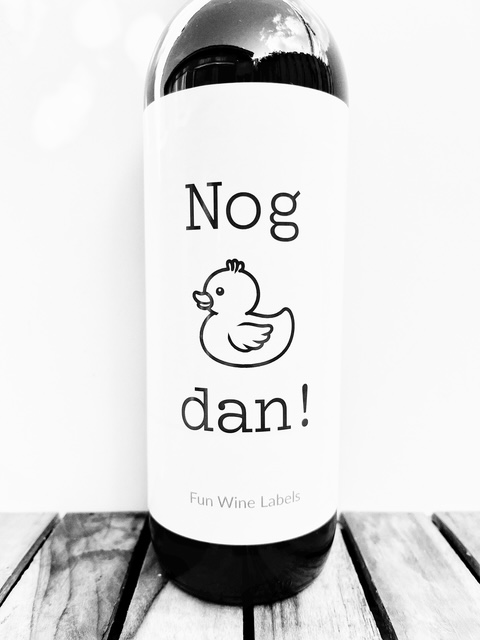 Wijnetiket Eendje Dan