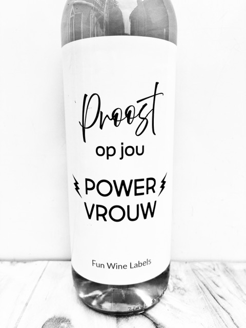 Wijnetiket Powervrouw